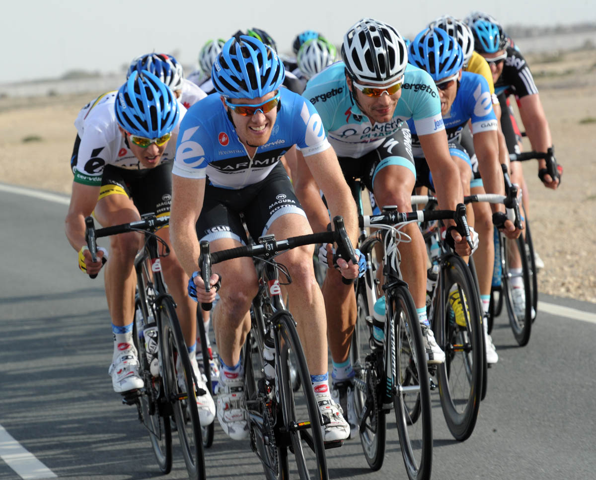 Tyler Farrar leads, Tour of Qatar 2012, stage four