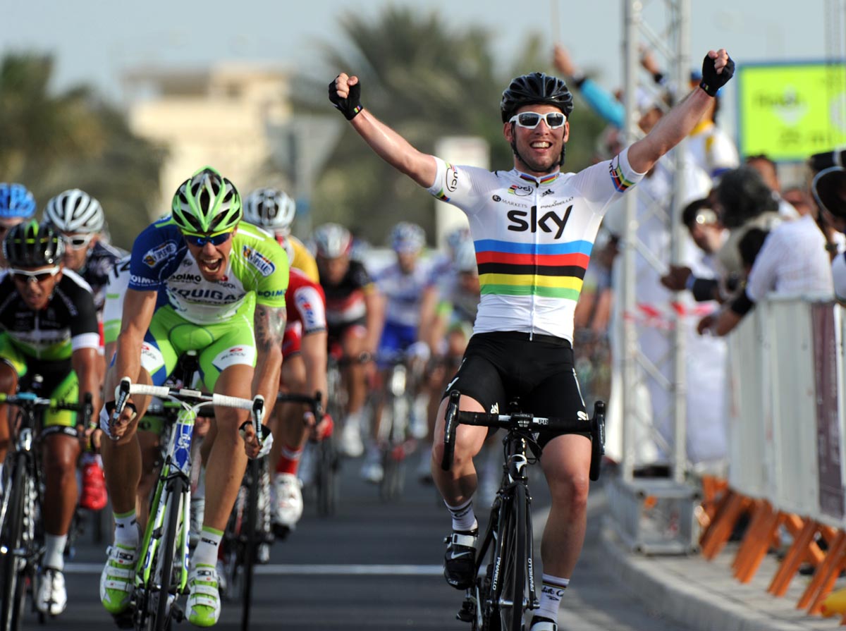 Mark Cavendish wins, Tour of Qatar 2012, stage five Mark Cavendish wins, Tour of Qatar 2012, stage five