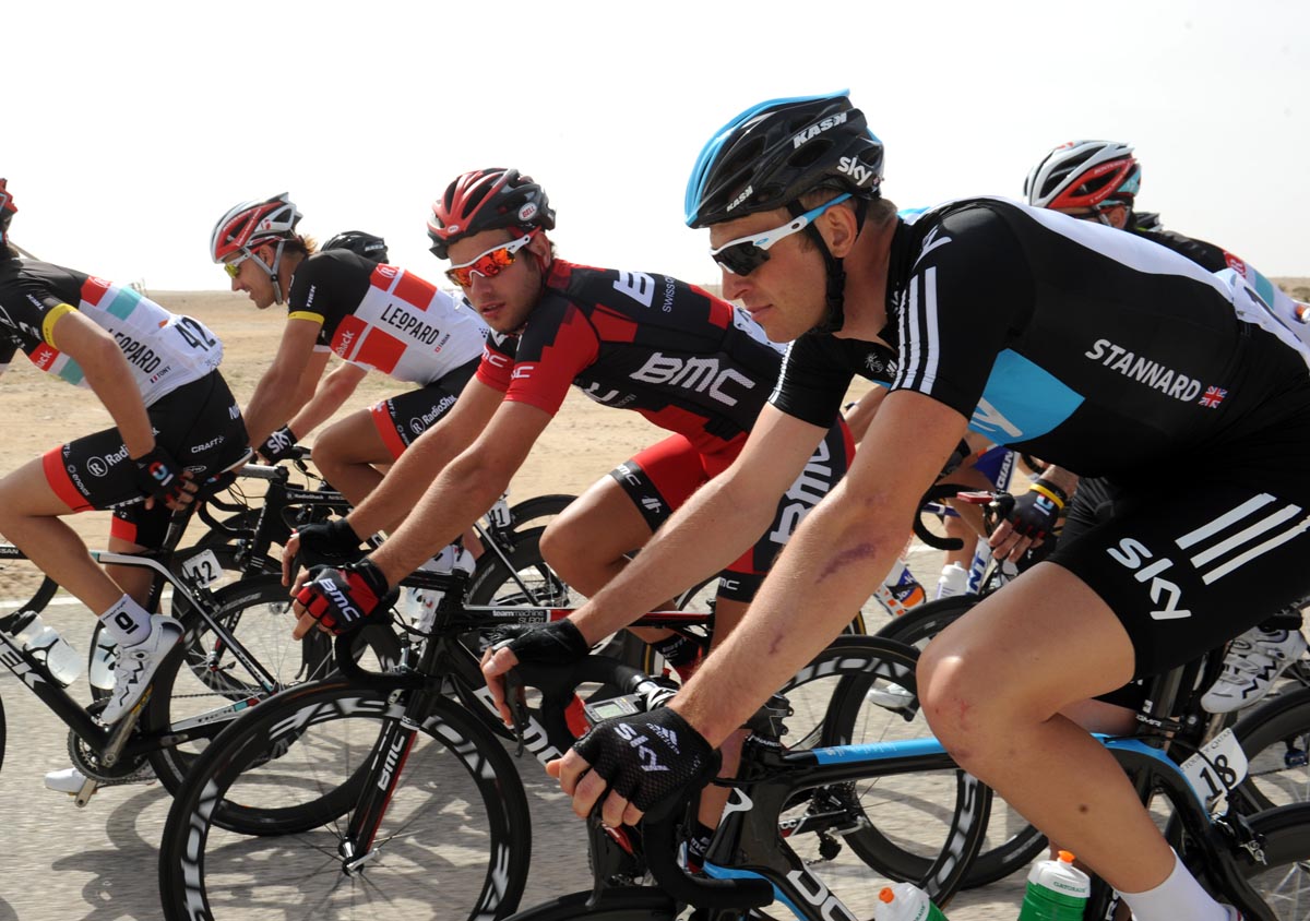 Ian Stannard and Adam Blythe, Tour of Qatar 2012, stage five