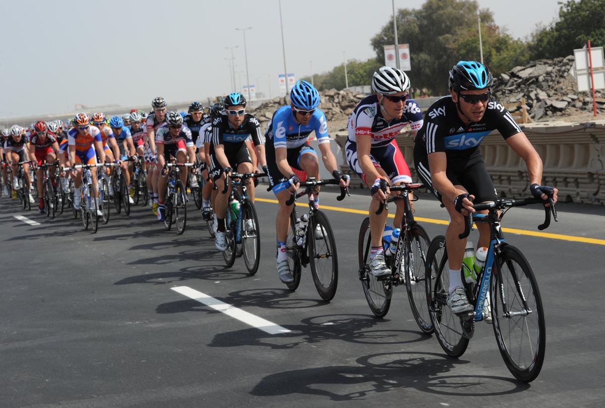 Jeremy Hunt leads chase, Tour of Oman 2012, stage one