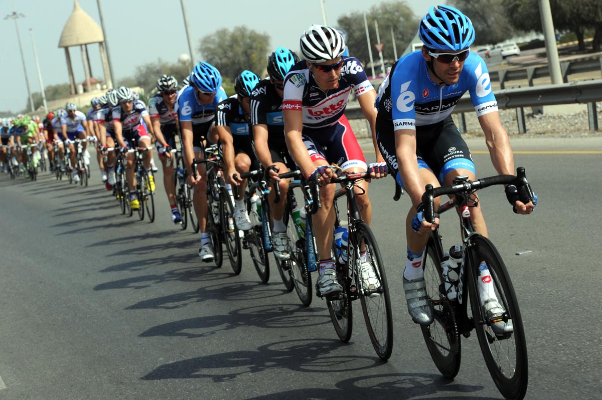 David Millar chases, Tour of Oman 2012, stage one