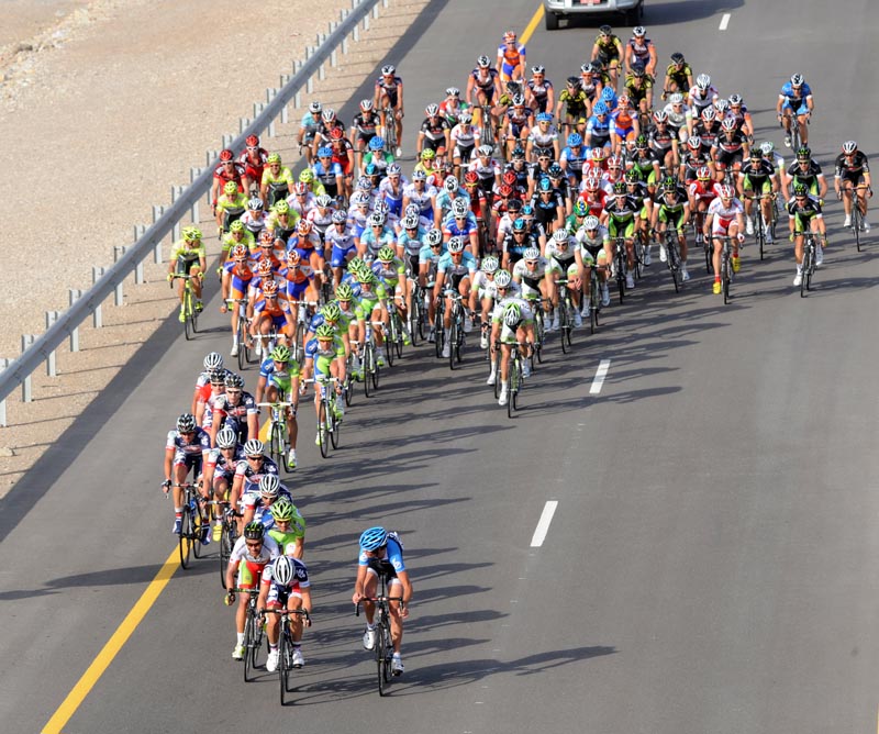 Peloton, Tour of Oman 2012, stage two