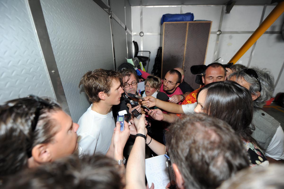 Andy Schleck talks, Tour of Oman 2012, stage two