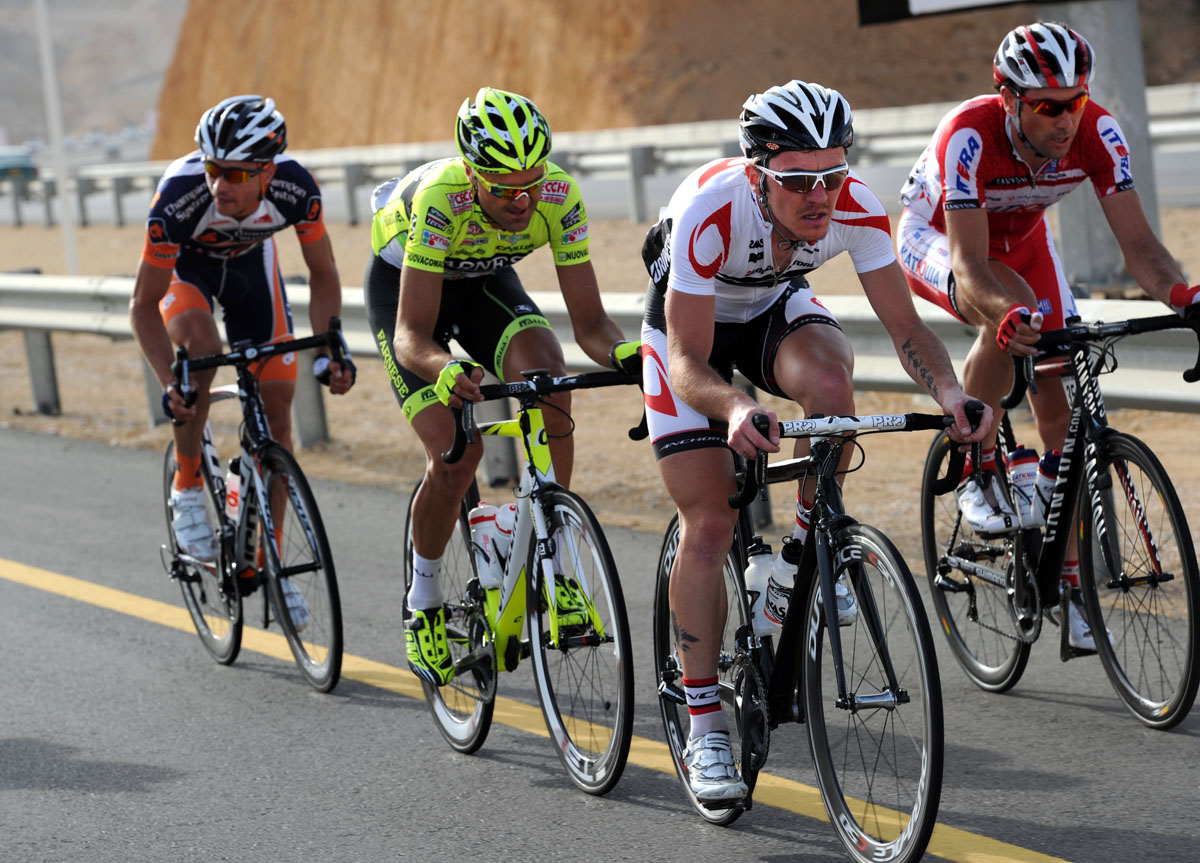 Alexandre Lemiar heads escape, Tour of Oman 2012, stage three