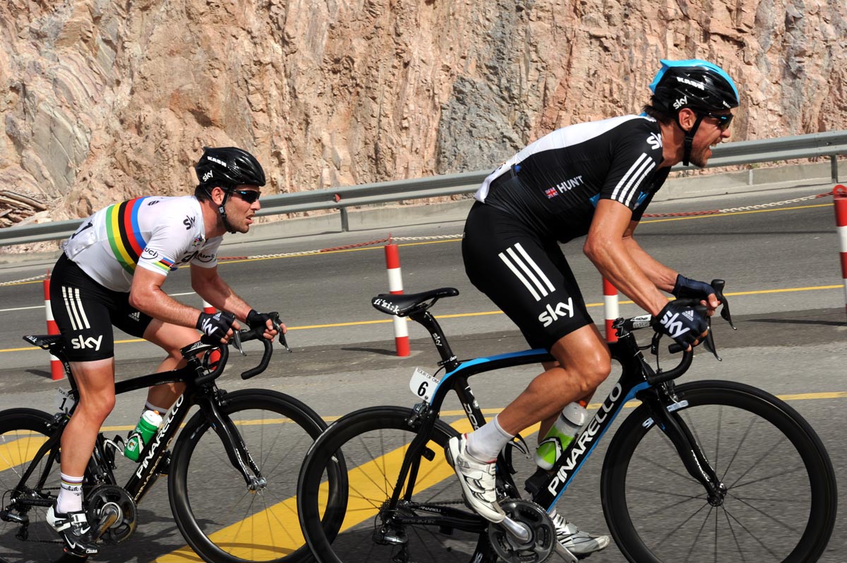 Jeremy Hunt and Mark Cavendish, Tour of Oman 2012, stage four