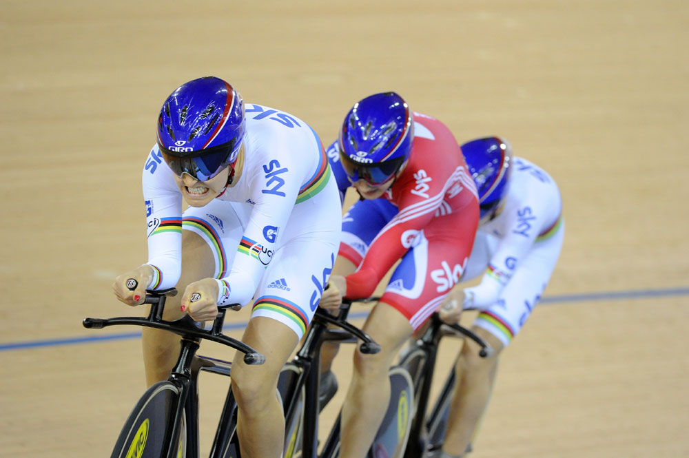 Great Britain, women's team pursuit, London Track World Cup 2012, day two