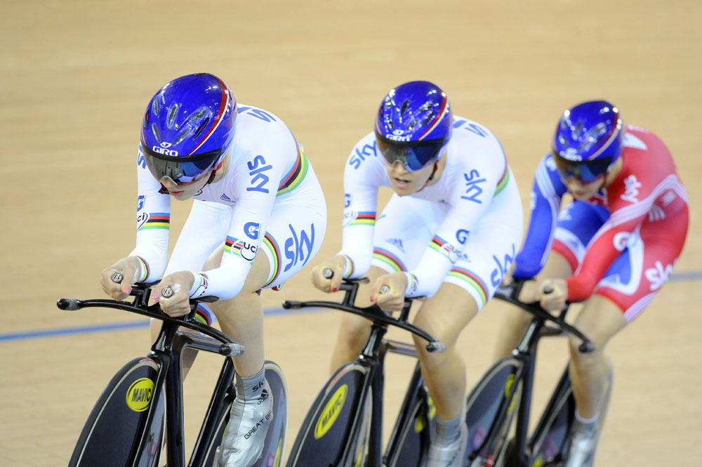 Great Britain, women's team pursuit, London Track World Cup 2012, day two