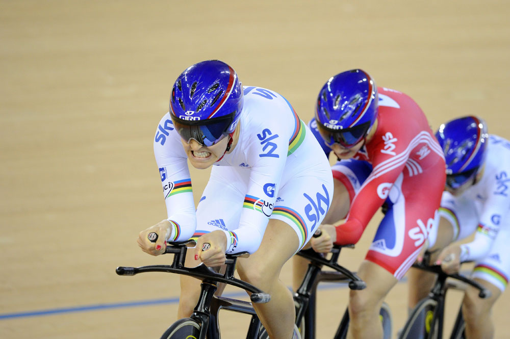Great Britain, women's team pursuit, London Track World Cup 2012, day two