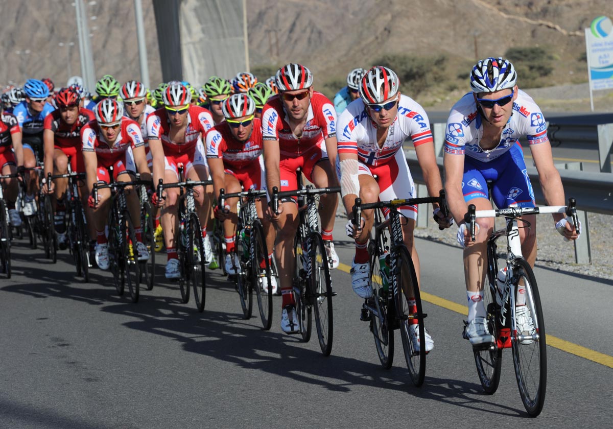 FDJ and Katusha chase, Tour of Oman 2012, stage five