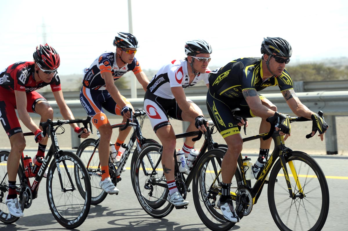 Lee Rodgers in escape, Tour of Oman 2012, stage six
