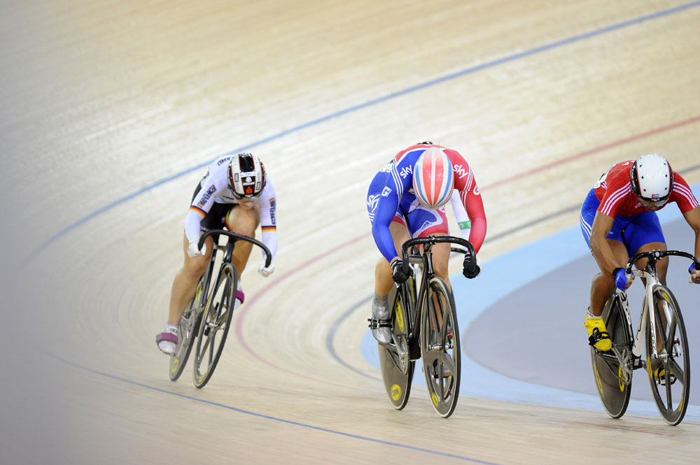 Jess Varnish wins sprint off, London Track World Cup 2012, day three