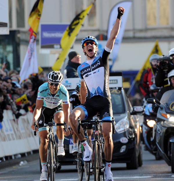 Sep Vanmarcke wins, Omloop Het Nieuwsblad 2012
