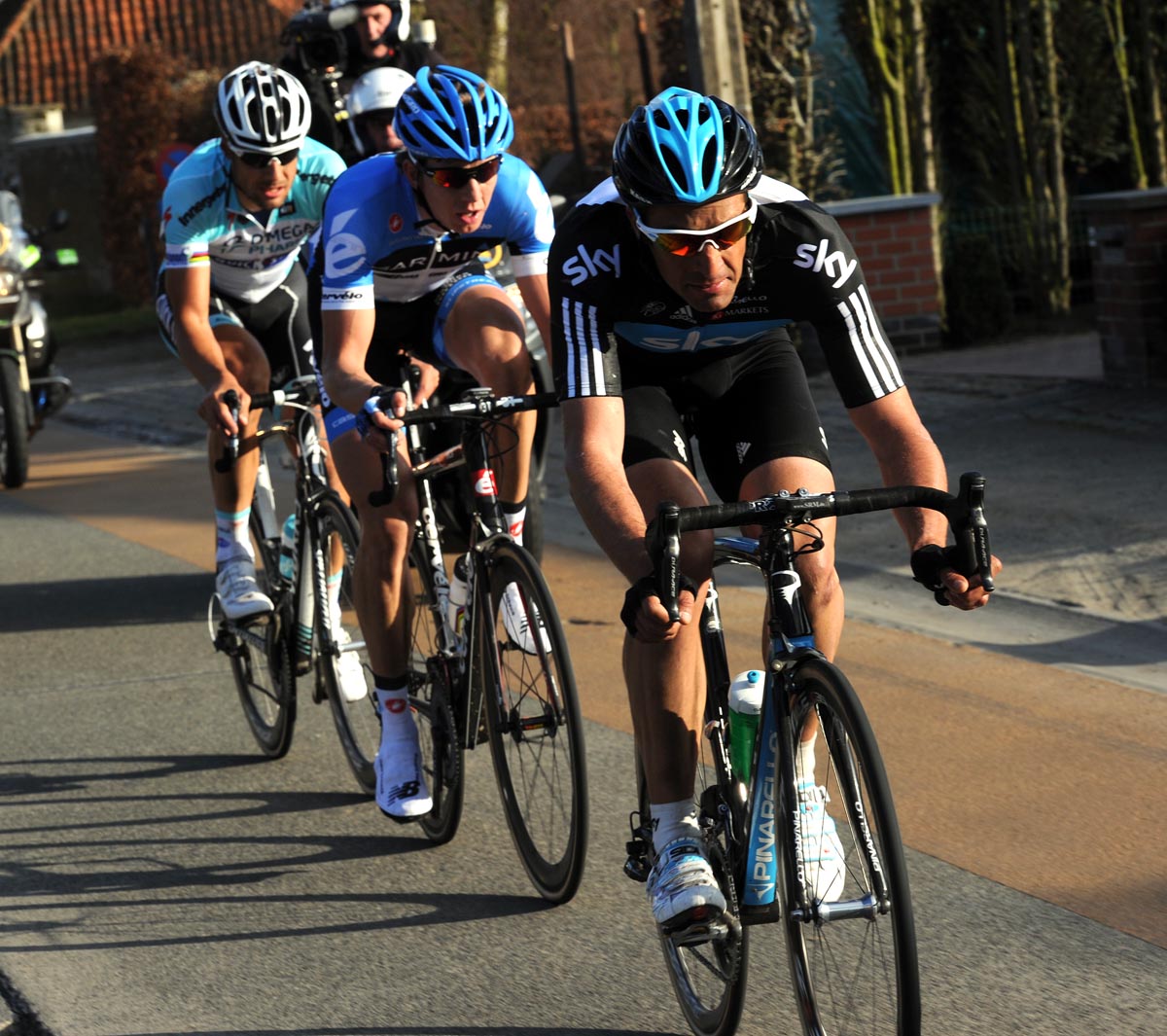 Juan Antonio Flecha escapes, Omloop Het Nieuwsblad 2012