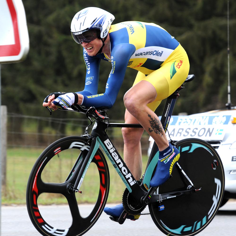 Gustav Larsson wins, Paris-Nice 2012, stage one ITT