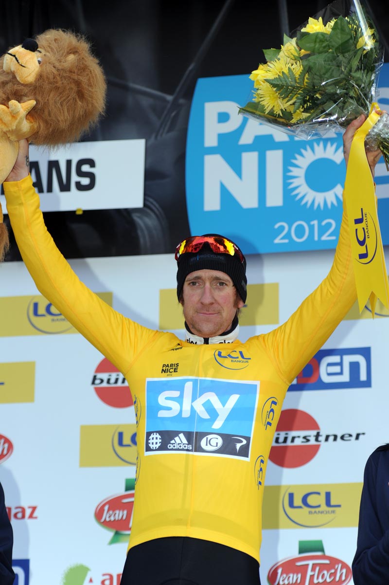 Bradley Wiggins in lead, Paris-Nice 2012, stage two