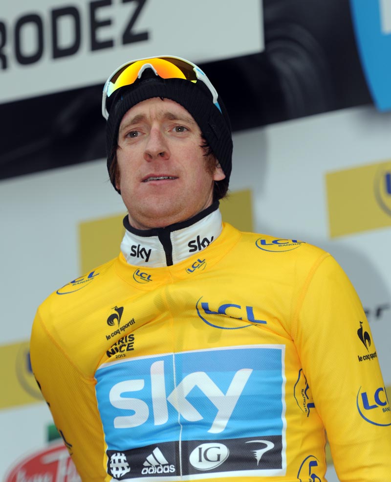 Bradley Wiggins in race lead, Paris-Nice 2012, stage four