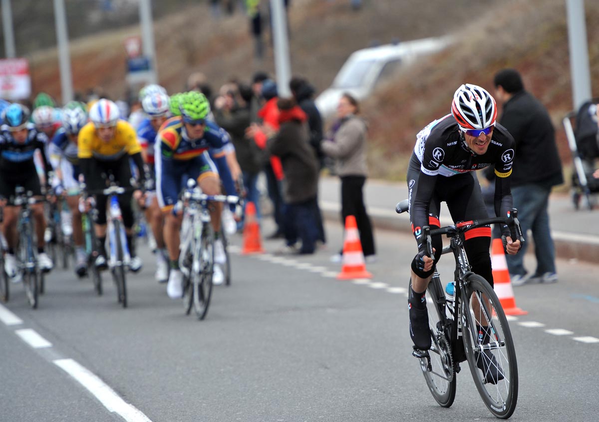 Andreas Kloden attacks, Paris-Nice 2012, stage four