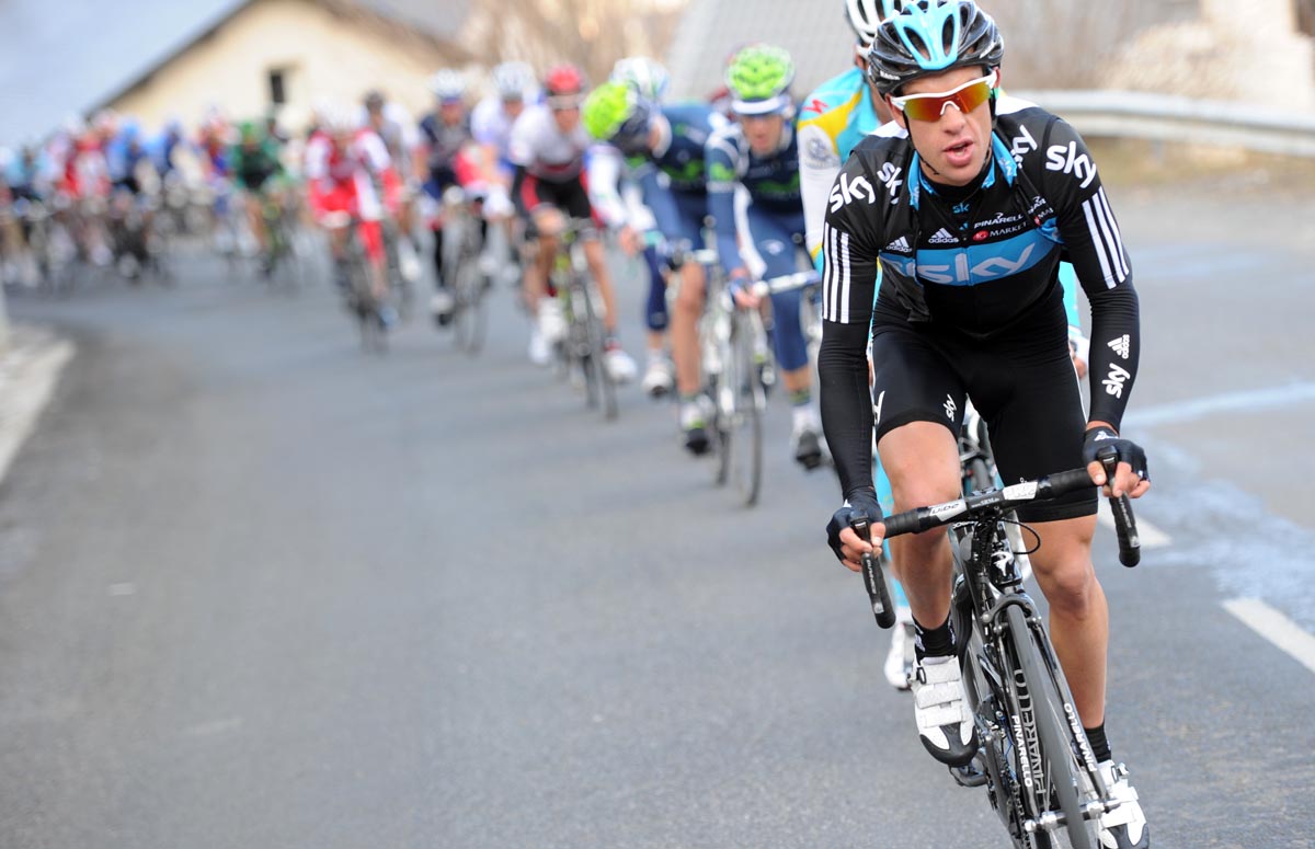 Richie Porte leads Bradley Wiggins, Paris-Nice 2012, stage five