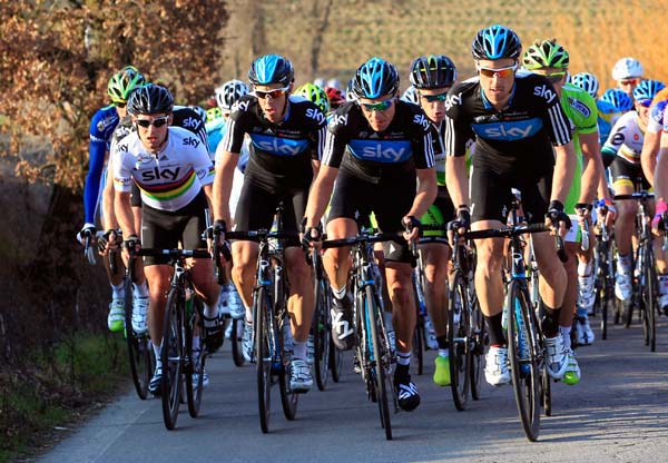 Team Sky and Mark Cavendish, Tirreno-Adriatico 2012, stage two Team Sky and Mark Cavendish, Tirreno-Adriatico 2012, stage two