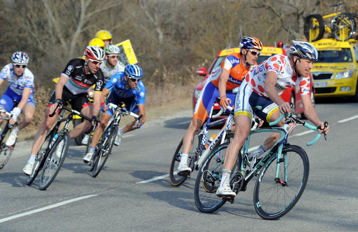 Thomas De Gendt leads escape, Paris-Nice 2012, stage six
