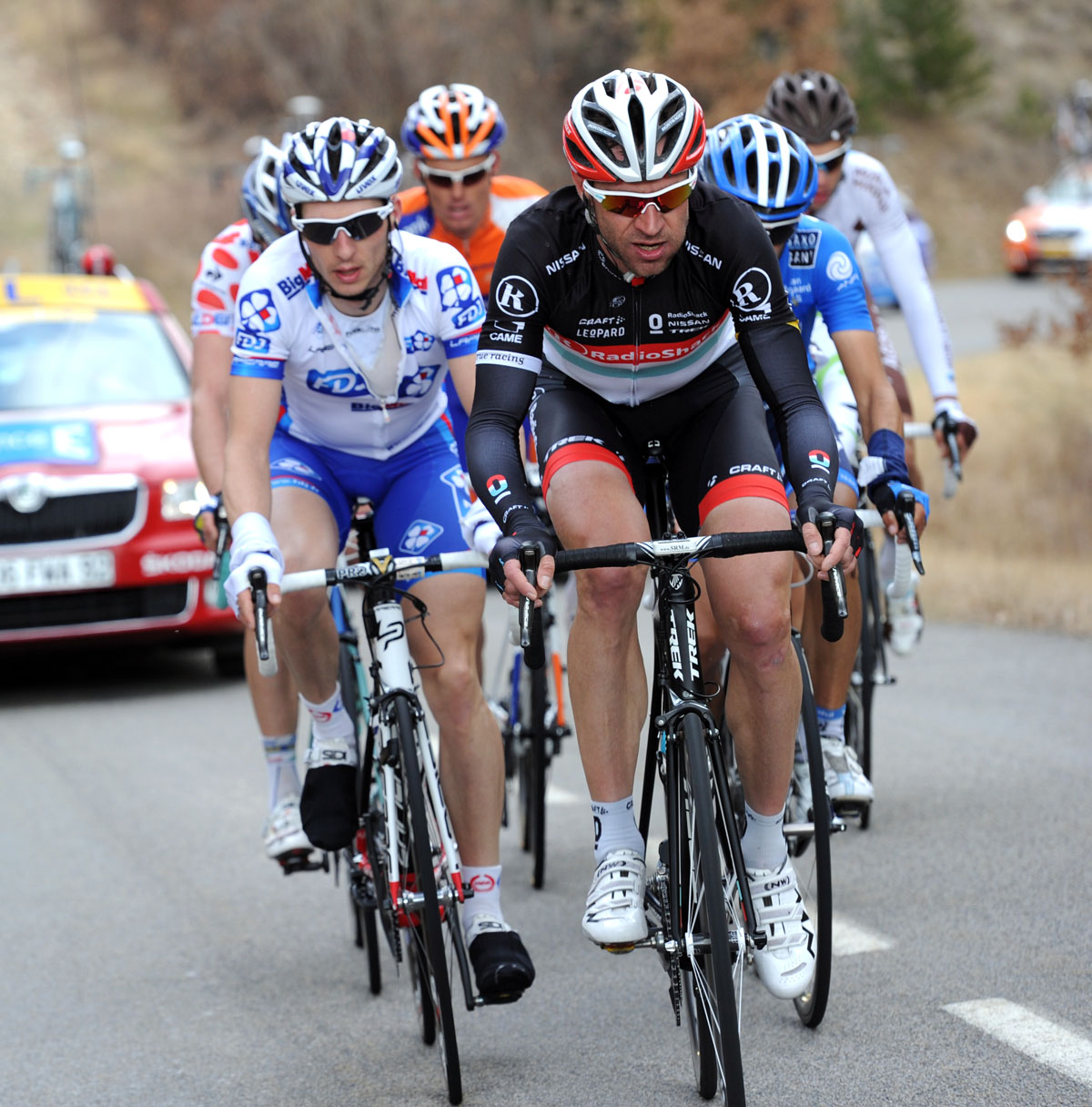 Jens Voigt escape, Paris-Nice 2012, stage six