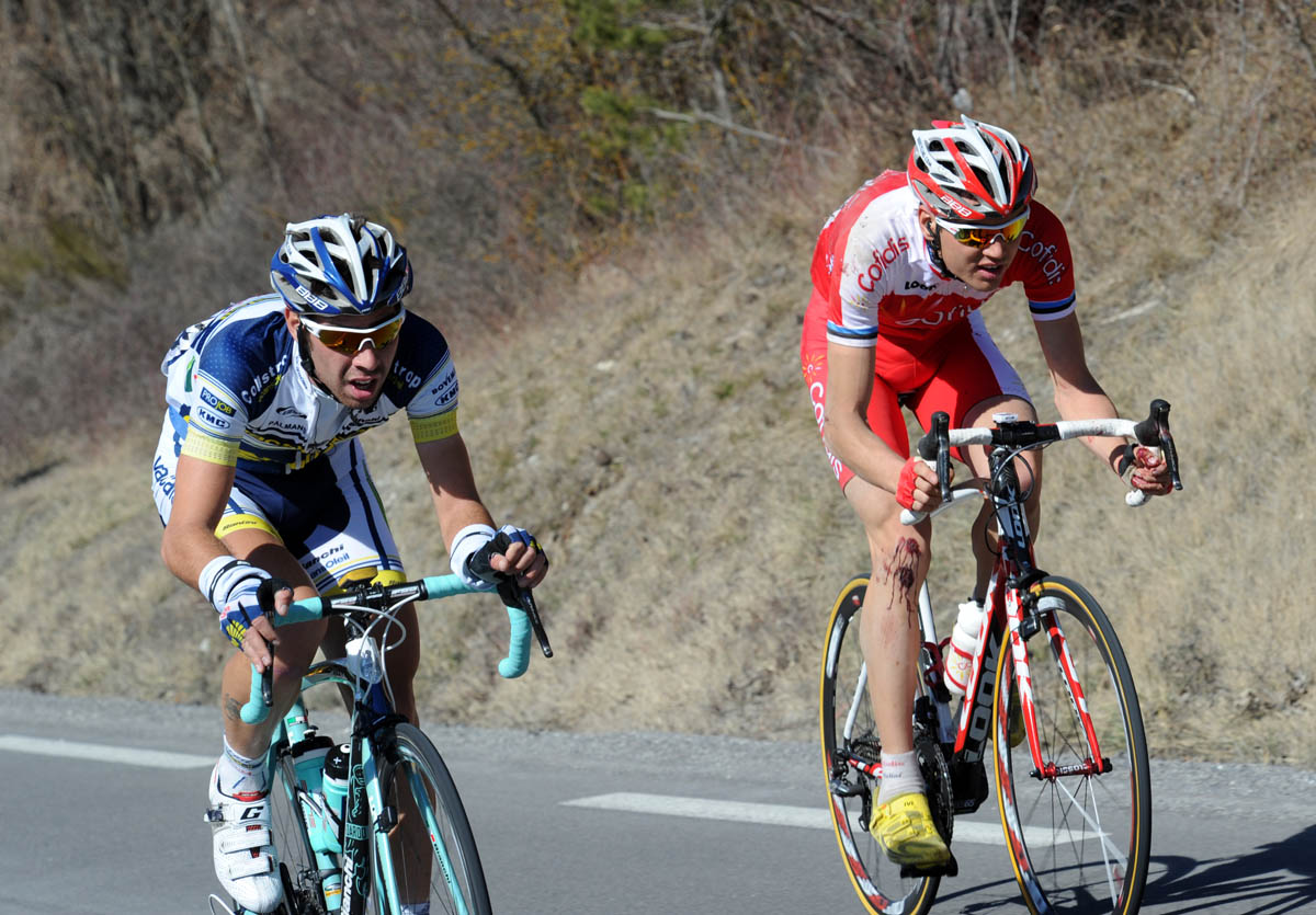 Thomas De Gendt and Rein Taaramae, Paris-Nice 2012, stage seven
