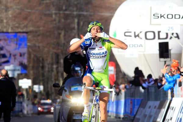 Photo: Vincenzo Nibali wins, Tirreno-Adriatico 2012, stage five.