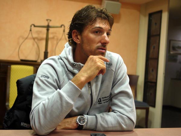 Fabian Cancellara talks, Tirreno-Adriatico 2012 Fabian Cancellara talks, Tirreno-Adriatico 2012