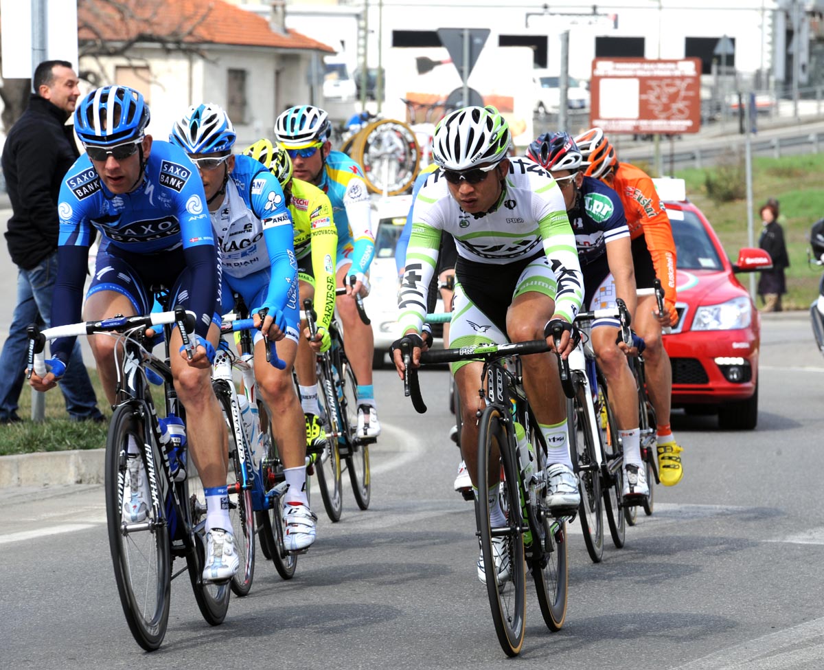 Cheng Ji leads escape, Milan-San Remo 2012