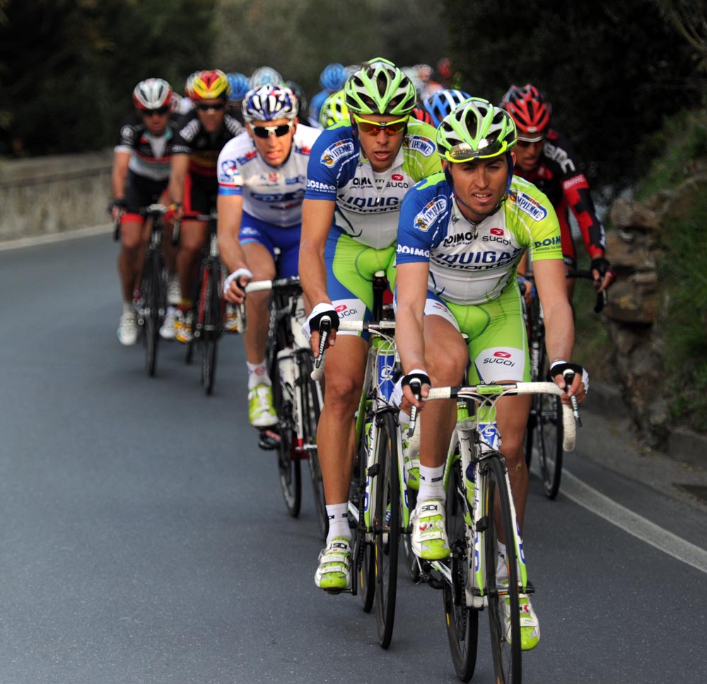 Liquigas on Cipressa, Milan-San Remo 2012