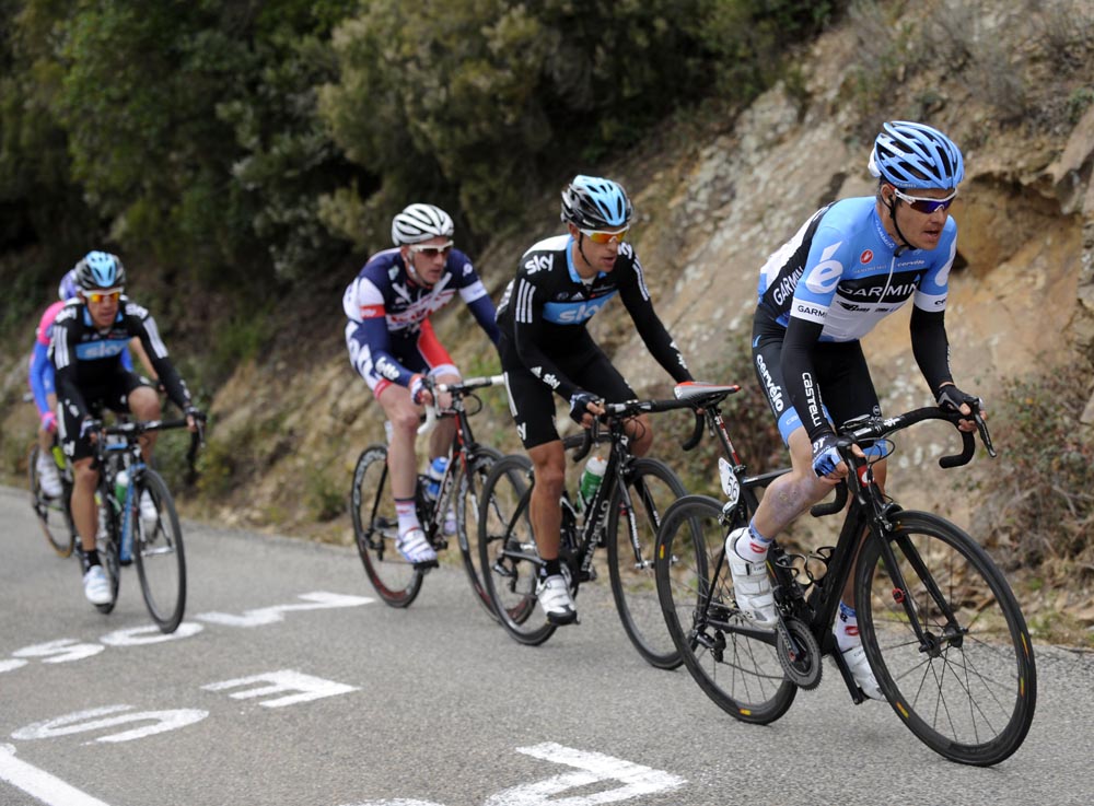 Tom Danielson attacks, Tour of Catalonia 2012, stage two