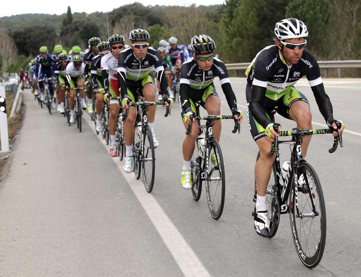 Julian Dean leads, Tour of Catalonia 2012, stage two
