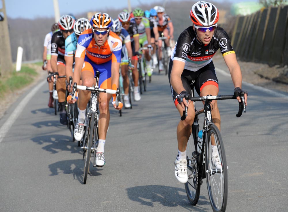 Tony Gallopin attacks, E3 Prijs Vlaanderen-Harelbeke 2012
