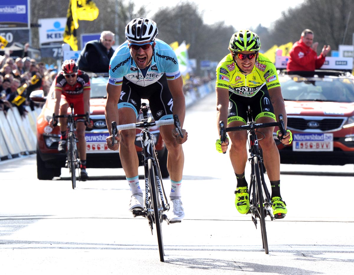 Tom Boonen beats Filippo Pozzato, Tour of Flanders 2012