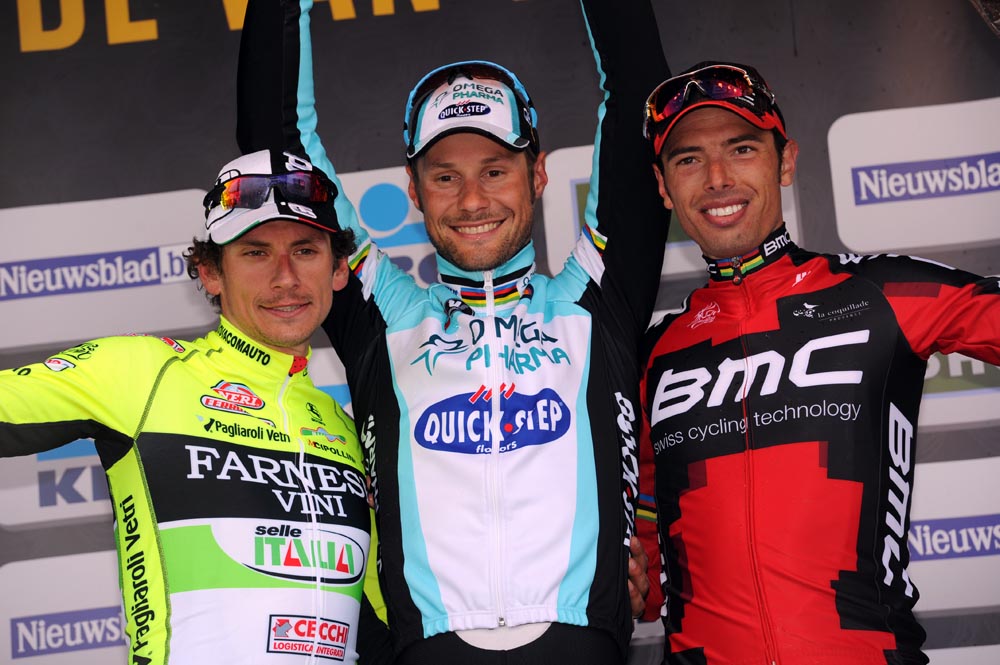 Tom Boonen tops the podium, Tour of Flanders 2012