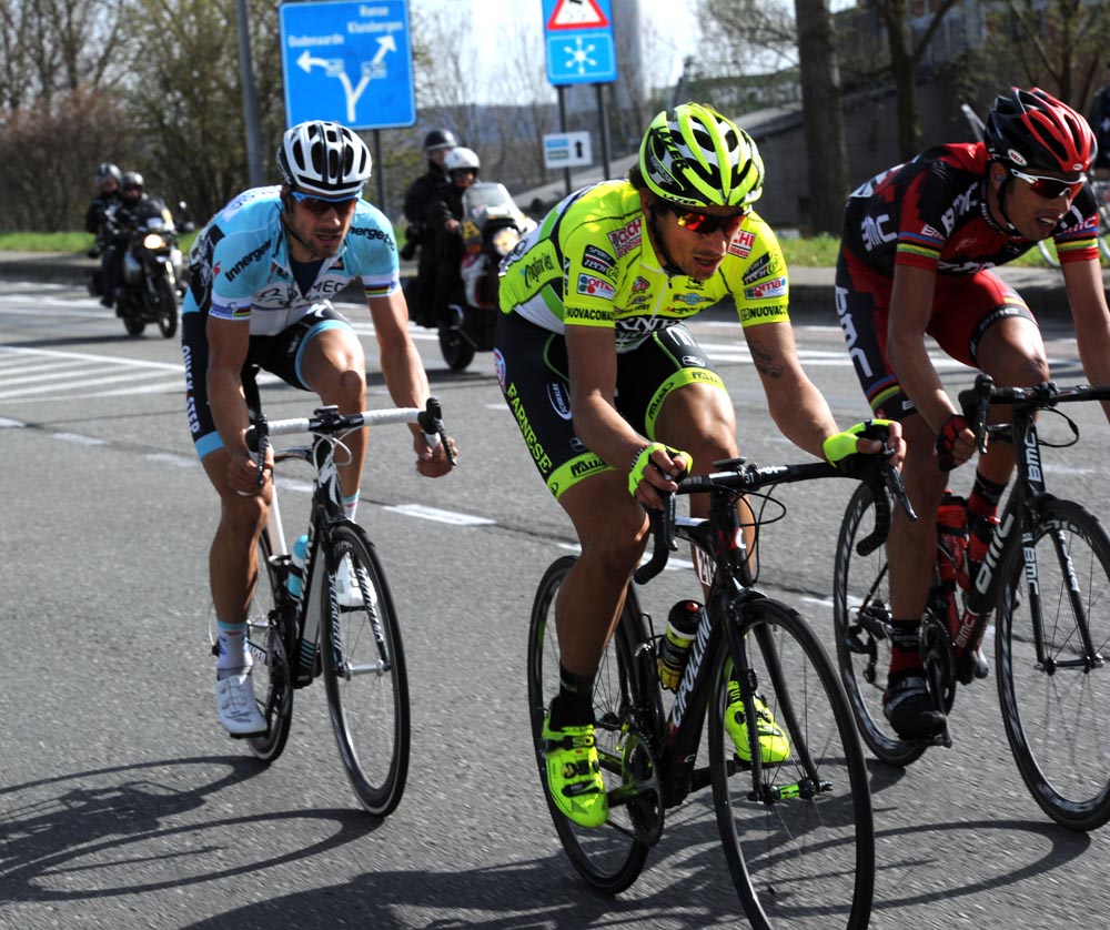 flanders12-pozzato-ballan-boonen.jpg Filippo Pozzato, Alessandro Ballan and Tom Boonen, Tour of Flanders 2012