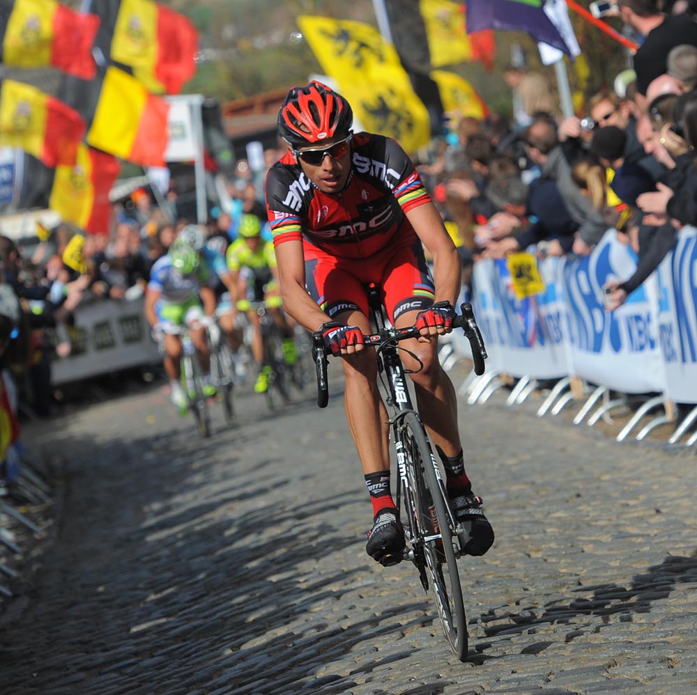 Alessandro Ballan attacks on Kwaremont, Tour of Flanders 2012