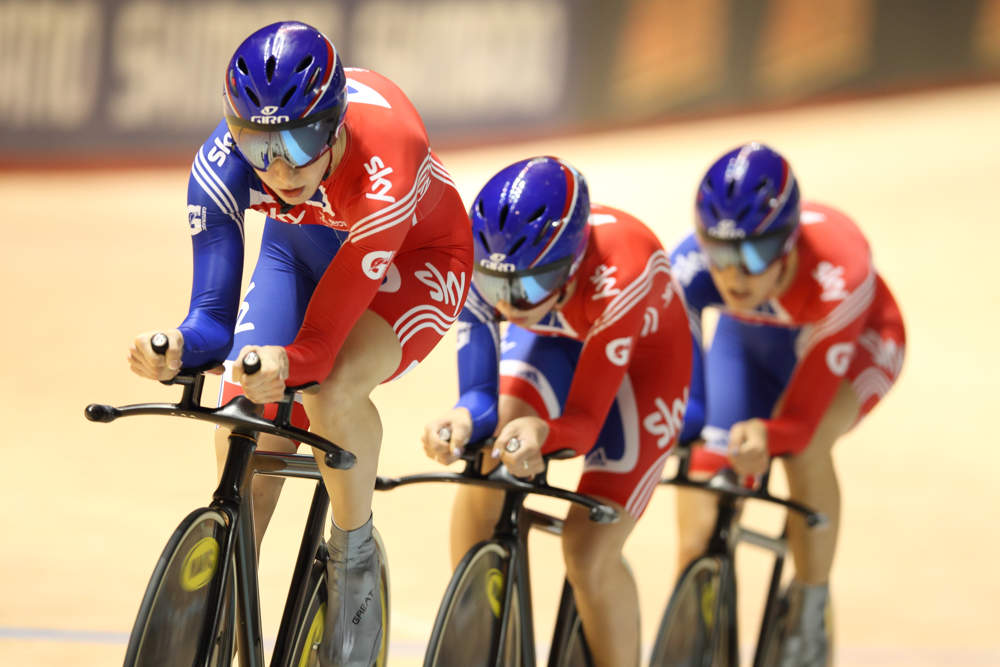 Great Britain women's team pursuit 2012 track worlds.jpg team pursuit, world record, 2012, great britain