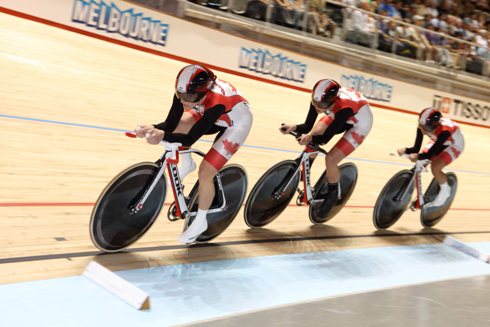Canada, women's team pursuit, Track World Championships 2012, day two, evening