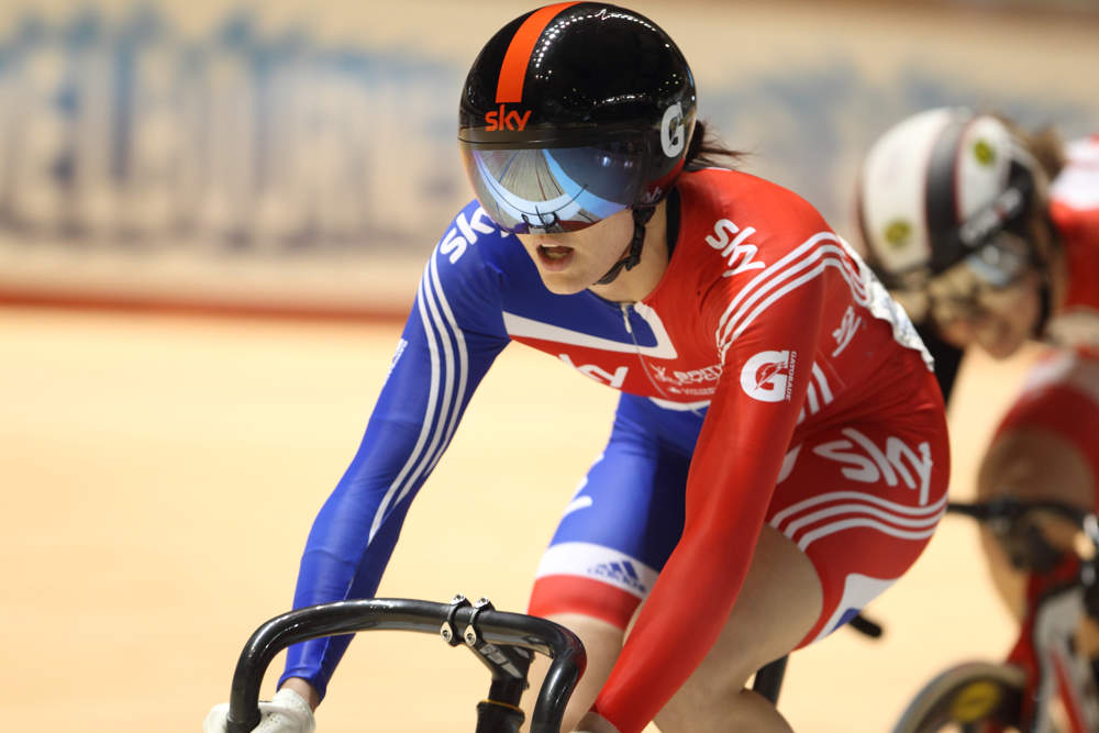 Victoria Pendleton in Keirin Repechage, Track World Championships 2012, day four