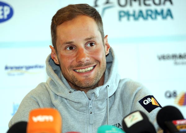 Tom Boonen, Paris-Roubaix 2012 press conference Tom Boonen, Paris-Roubaix 2012 press conference