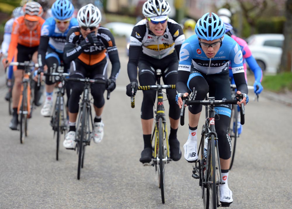Alex Howes in escape, Amstel Gold Race 2012