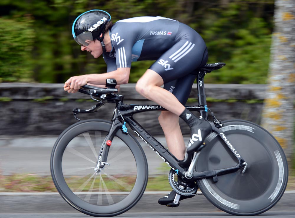 Geraint Thomas wins, Tour de Romandie 2012 prologue