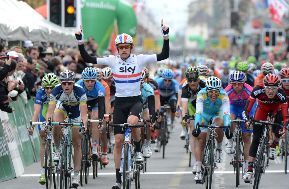 Bradley Wiggins wins, Tour de Romandie 2012, stage one