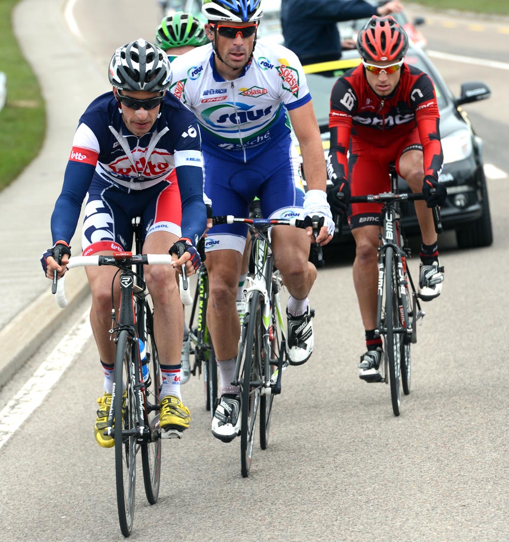 Kenny Dehaes escape, Tour de Romandie 2012, stage one