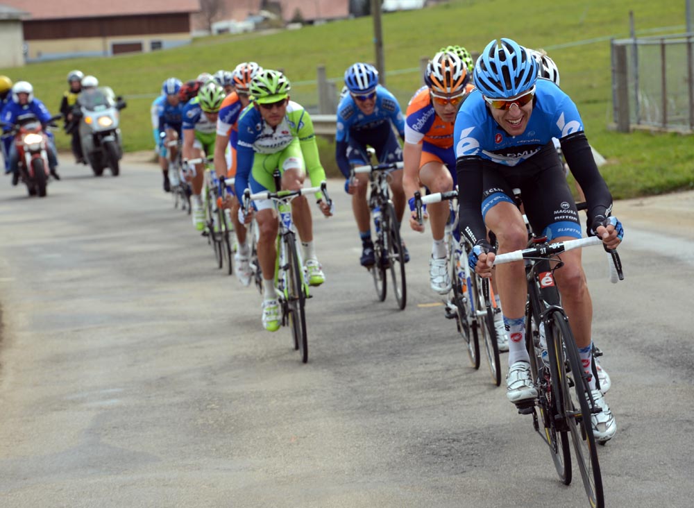 Ryder Hesjedal in escape, Tour de Romandie 2012, stage one