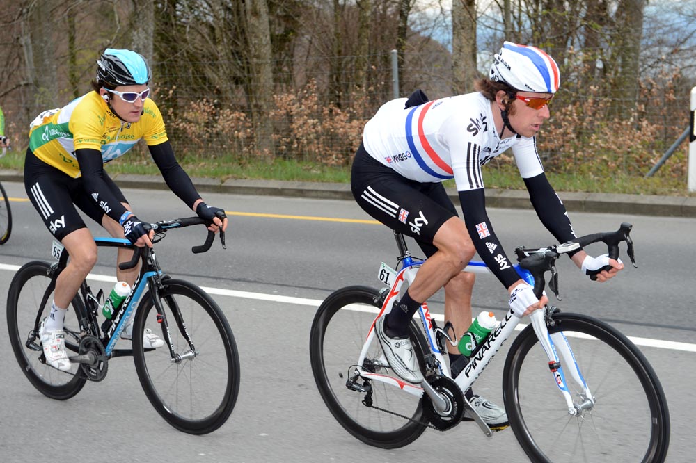 Bradley Wiggins and Geraint Thomas, Tour de Romandie 2012, stage one