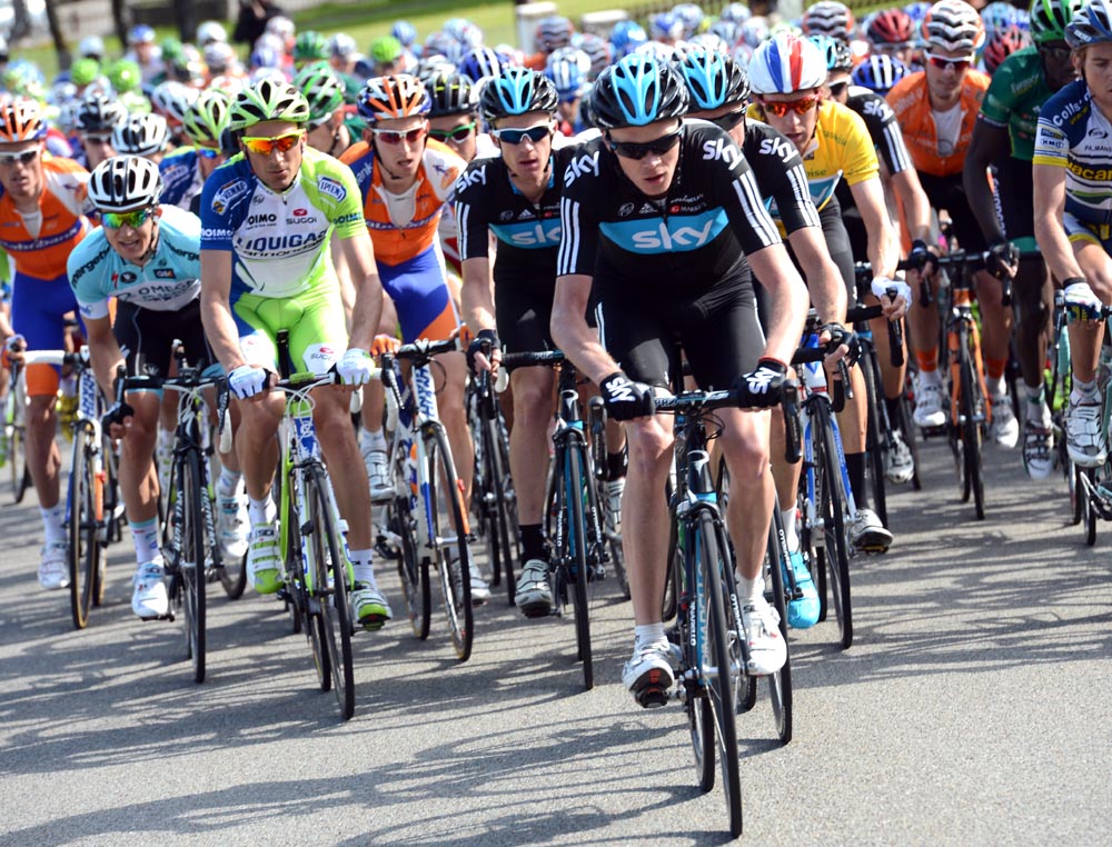 Chris Froome on the front, Tour de Romandie 2012, stage two
