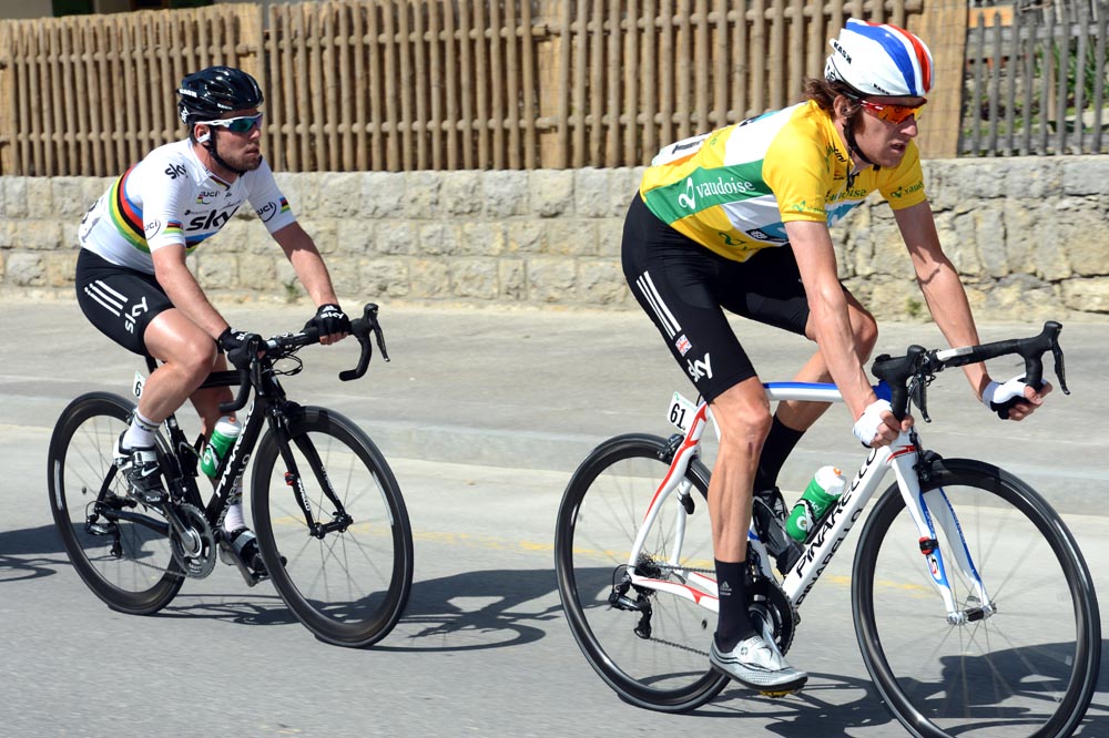 Bradley Wiggins and Mark Cavendish, Tour de Romandie 2012, stage two