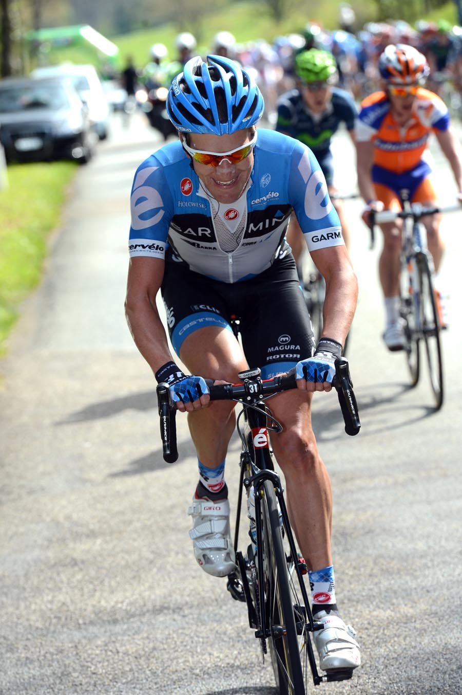 David Zabriskie attacks, Tour de Romandie 2012, stage two